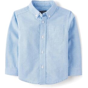 The Children's Place Baby Boys' Long Sleeve Oxford Button Down Shirt in Kuwait