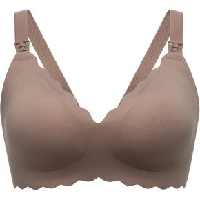 Momcozy Nursing Bras for Breastfeeding, Seamless Pregnancy Maternity Bra Wireless Classic Jelly Strip Support Nursing Bra in Kuwait