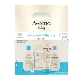 Aveeno Baby Welcome Little One Gift Set, Baby Essentials Set with Daily Moisture Wash and Shampoo, Calming Comfort Bath, Sensitive All Over Wipes, Body Lotion, & Healthy Start Balm, 5 Items in Saudi Arabia