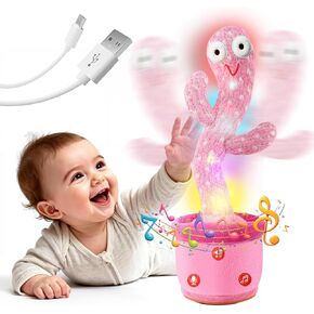 SANJOIN Dancing Talking Cactus Toy for Baby Toddlers, Baby Girl Toys with Adjustable Volume, Mimicking, Recording & Singing. Baby Toys for Girls, Interactive Baby Gifts for Girl & Boy in Saudi Arabia