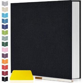 Artfeel ألبوم صور سجل قصاصات ذاتي اللصق، 40 صفحة كتاب صور كبير لصور 4x6,5x7,8x10، ألبوم DIY لهدايا عيد ميلاد الطفل والزفاف والسفر العائلي، مع قلم معدني ومكشطة in Kuwait