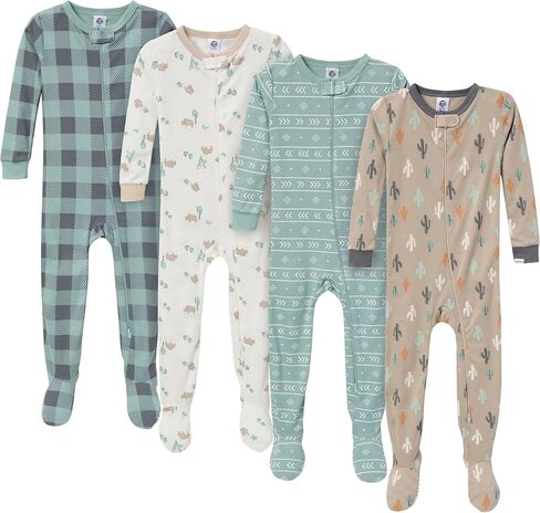 Gerber Baby Boys 4-Pack Footed Pajamas in Kuwait