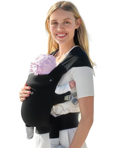 GROWNSY Baby Carrier, Cozy Newborn Carrier, Ergonomic Baby Wraps Carrier Newborn to Toddler with Head Support, Cream in Kuwait