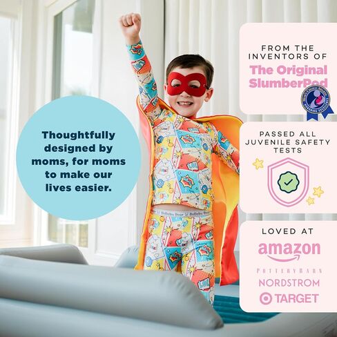 SlumberPod SlumberTot Inflatable Toddler Travel Bed - Portable Kids Air Mattress with Safety Bumpers - Perfectly Sized Ideal for Travel or Home Use - Includes Electric Pump | Portable Kids Air Mattress, Designed for SlumberPod or Standalone, Travel or Hom in Kuwait