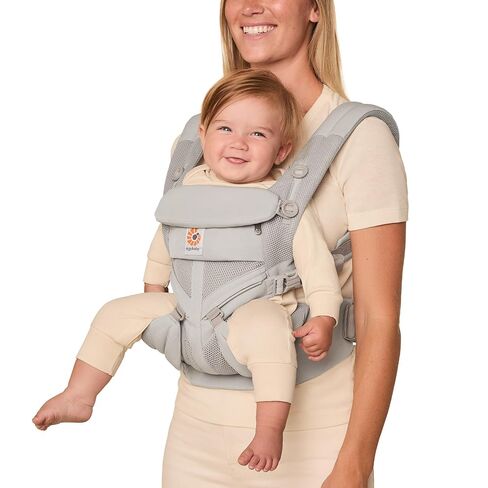 Ergobaby Omni Classic Baby Carrier for Newborn to Toddlers 0-48 Months (7-45 lbs) - 4-Position Breathable Mesh Baby Carrier with Ergonomic Support - Pearl Grey in Kuwait