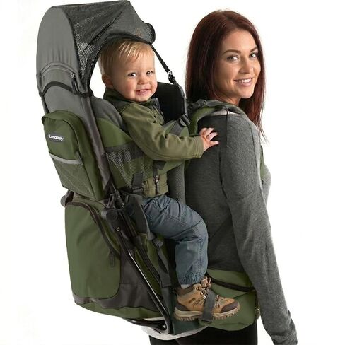 Hiking Baby Carrier Backpack - Toddler & Child Carrier | Includes diaper change pad, insulated pocket, and sun & rain hood to keep your child comfortable on the trail. Up to 40 lbs. in Saudi Arabia