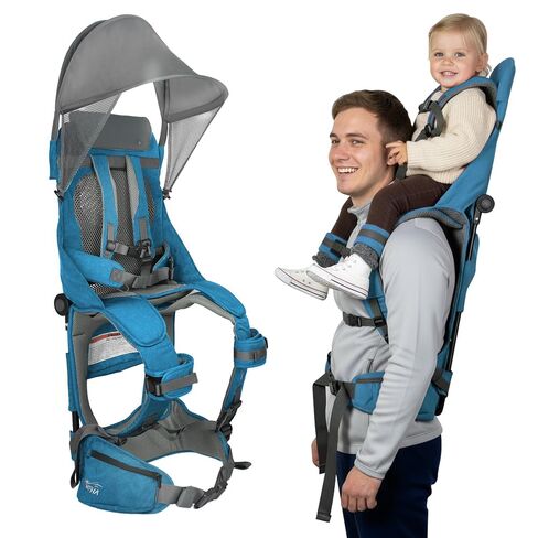 WIPHA Hiking Backpack Carrier, Lightweight Toddler Shoulder Carrier with Sun Shade, Saddle Toddler Backpack for Kids 6 Months to 2 Years Old in Saudi Arabia
