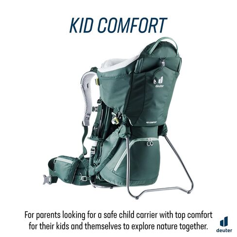 Deuter Kid Comfort Child Carrier and Backpack for Travel & Hiking with Toddlers - Forest in Kuwait