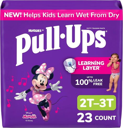 Pull-Ups Girls' Potty Training Pants, Size 3T-4T Training Underwear (32-40 lbs), 112 Count in Kuwait