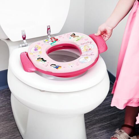 Disney Princess "Loving Life" Soft Potty Seat and Potty Training Seat - Soft Cushion, Baby Potty Training, Safe, Easy to Clean in Kuwait