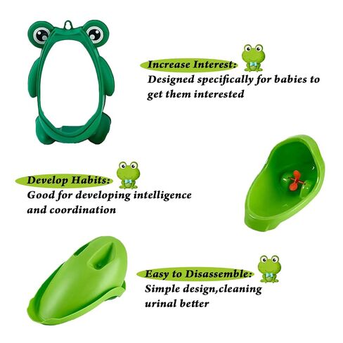 Frog Pee Training,Cute Potty Training Urinal for Boys with Funny Aiming Target,Green Urinals for Toddler Boy in Kuwait