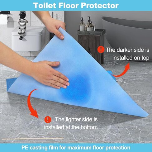 Upgraded 25 Pack Disposable Toilet Mats,Super Absorbent Toilet Floor Protector from Urine,Disposable Toilet Floor Mat for Urine,U Shaped Toilet Mat for Urine,Around Toilet Floor Protector 24" x 22" in Saudi Arabia