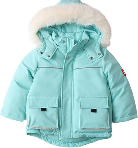 KISSOURBABY Infant & Toddler Boys Girls Windproof Ski Jacket and Snow Bib Snowsuit Set in Kuwait