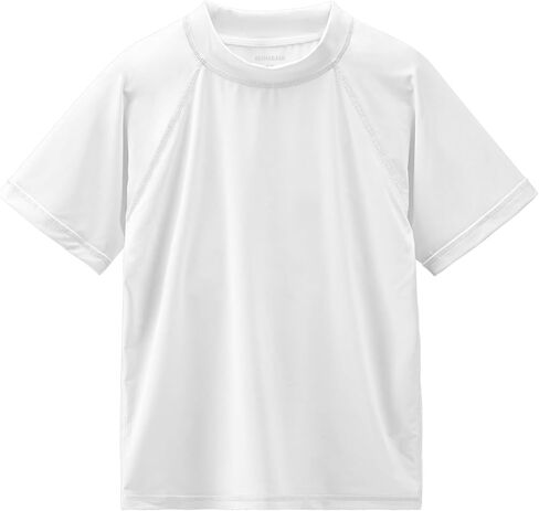 Boy's UPF 50 Rash Guard Swim Shirts Short Sleeve Sun Protection SPF Fishing Surfing Water Beach Shirts Quick Dry in Kuwait