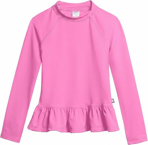 City Threads Girls Long Sleeve Rashguard UPF 50+ Made in USA, Girls' Rash Guard Shirts with Sun Protection in Kuwait