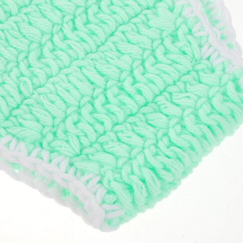 FRCOLOR Newborn Girl Swimsuit Set Crochet Bikini Photoshoot Outfit 3pcs Light Green Swimwear Cover-up for Beach and Photography in Kuwait