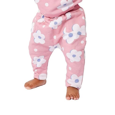 Copper Pearl Pocket Pant: Baby Pants Designed for Diapered Bums, Sizes 0-3 Months to 18-24 Months, Elastic Waistband Baby Joggers, Adorable Baby Sweatpants with Pockets - Gemma 0-3M in Kuwait