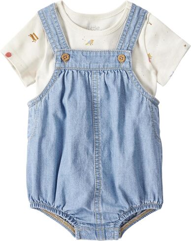 little planet by carter's Baby 2-piece Organic Cotton Shortall Set in Kuwait