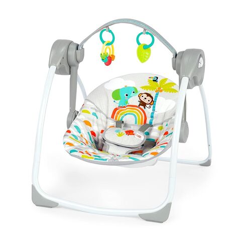Bright Starts Playful Paradise Portable Compact Automatic Baby Swing with Music, Unisex, Newborn + in Kuwait