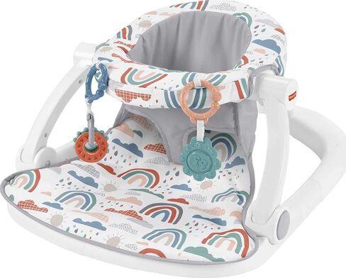 Fisher-Price Portable Baby Chair Sit-Me-Up Floor Seat with Developmental Toys & Machine Washable Seat Pad, Starlight Bursts in Kuwait