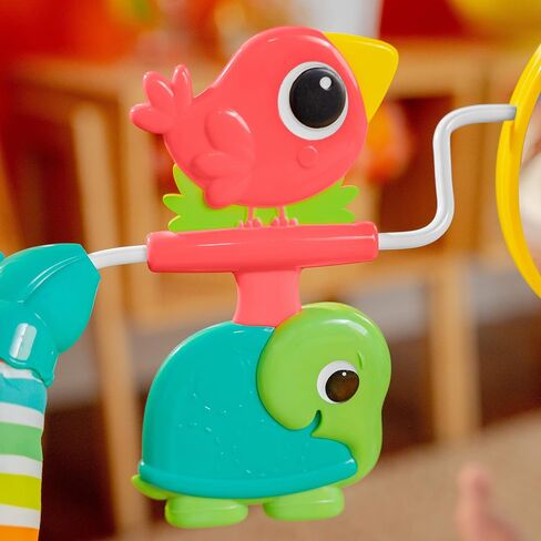 Bright Starts Playful Paradise Comfy Baby Bouncer Seat with Soothing Vibration and Toys, Unisex, 0-6 Months in Kuwait