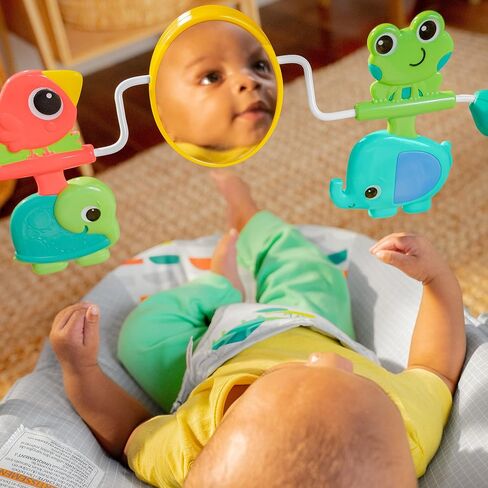 Bright Starts Playful Paradise Comfy Baby Bouncer Seat with Soothing Vibration and Toys, Unisex, 0-6 Months in Kuwait