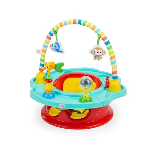 Bright Starts 3-in-1 SuperSeat Playful Paradise, Baby Activity Seat with Toys, Snacking Tray, Booster Seat, BPA Free Tray, Unisex, 6 Months + in Kuwait