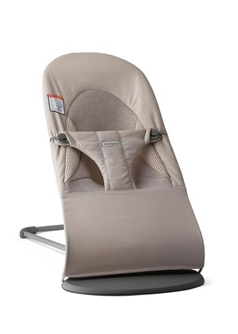 BabyBjörn Bouncer Balance Soft, Light Beige, Woven/Jersey, Tri-Fabric | 2-in-1 Adjustable Baby Bouncer Seat and Toddler Chair, Newborn to Toddler (8-29 lbs), 4 Positions, Lightweight & Portable in Kuwait