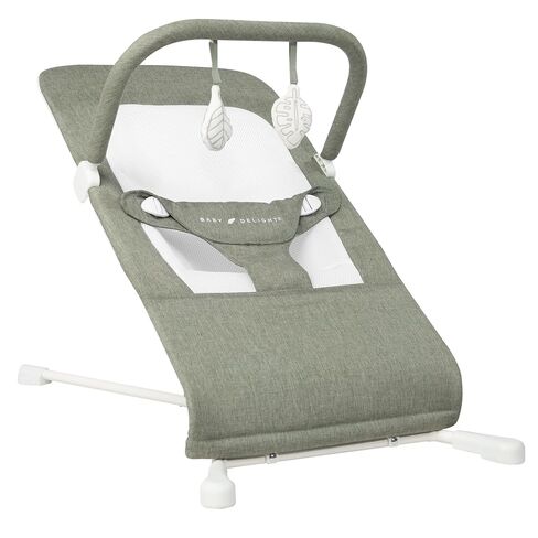 Baby Delight Highland Baby Bouncer, Sage Tweed | For Infants 0 – 6 Months, 3-Position Recline, Adjustable 3-Point Harness, Secure Locking Mechanism, Folds Flat in Kuwait