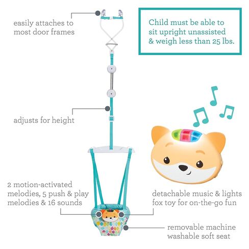 Infantino 2-in-1 Music & Lights Fox Doorway Jumper, 4+ Months in Kuwait