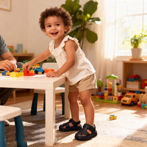 Baby Boys Girls Sandals,Infant Soft Anti-Slip Closed Toe Summer Shoes,Toddler Garden Water Beach Pool Lightweight EVA Clogs for Outdoor (201 Black,12-15 Months) in Kuwait