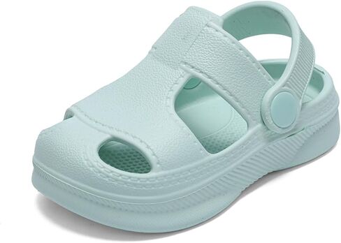 Baby Boys Girls Sandals,Infant Soft Anti-Slip Closed Toe Summer Shoes,Toddler Garden Water Beach Pool Lightweight EVA Clogs for Outdoor (201 Light Green,15-18 Months) in Kuwait