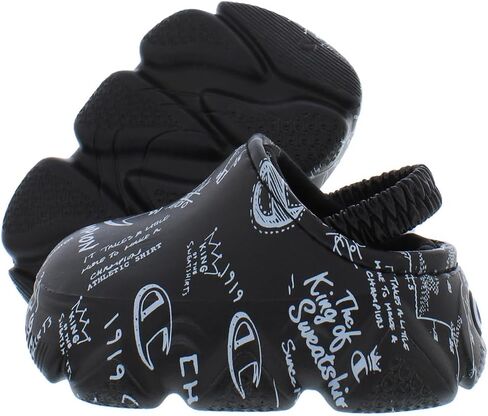 Champion Super Meloso Doodle Slide Infant/Toddler Shoes Size 5, Color: Black/White in Kuwait