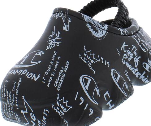 Champion Super Meloso Doodle Slide Infant/Toddler Shoes Size 5, Color: Black/White in Kuwait