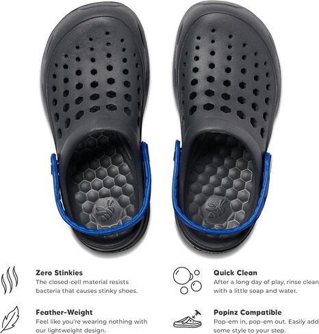 Joybees Active Clog Unisex Infant-Toddler-Youth Slip On, M, Charcoal in Kuwait