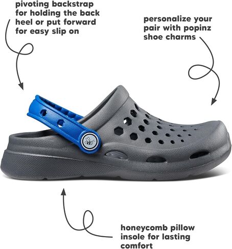 Joybees Active Clog Unisex Infant-Toddler-Youth Slip On, M, Charcoal in Kuwait