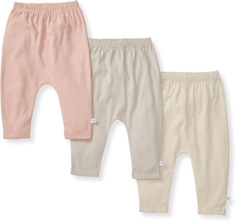 Burt's Bees Baby Unisex Knit Jogger Pants, 3-Pack Baby Sweatpants, 100% Organic Cotton Infant Bottoms in Kuwait
