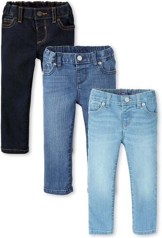 The Children's Place Girls Super Skinny Jeans,Victory Blue Wash Single,4 in Kuwait