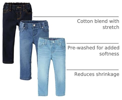 The Children's Place Girls Super Skinny Jeans,Victory Blue Wash Single,4 in Kuwait