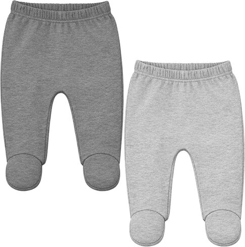 123 Bear Baby Soft Cotton Spandex Pants with Feet in Kuwait