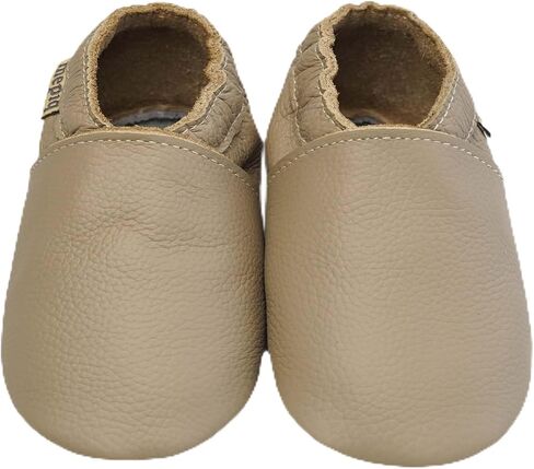 Baby Soft Leather Moccasins Non-Slip Suede Solid Crib Pre-Walker | Breathable genuine leather,Non-slip suede sole for steady steps,Elastic ankle stays put,Fits 0-24 months,easy clean in Kuwait