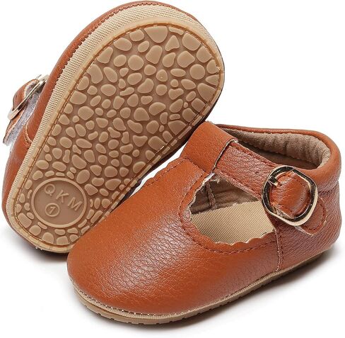 HONGTEYA Infant Baby Girls Mary Jane Flats Non Slip for Toddler First Walkers Soft Sole PU Leather Crib Shoes Sneaker Wedding Party Christmas Princess Dress Shoes Baby Moccasins Girls in Kuwait