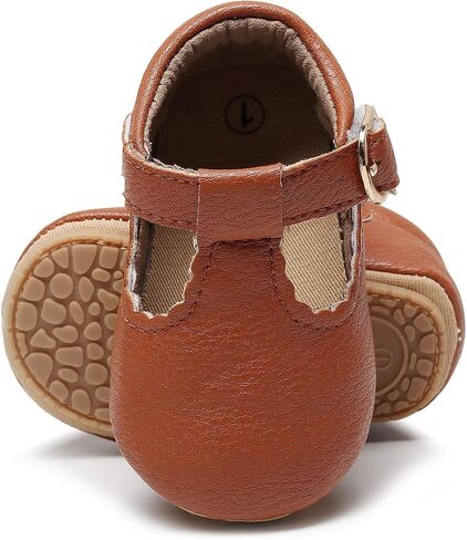 HONGTEYA Infant Baby Girls Mary Jane Flats Non Slip for Toddler First Walkers Soft Sole PU Leather Crib Shoes Sneaker Wedding Party Christmas Princess Dress Shoes Baby Moccasins Girls in Kuwait