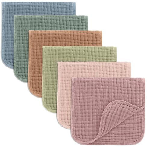 Comfy Cubs Muslin Burp Cloths 20x10" 10 Pack - Baby Burp Cloths Multi in Kuwait