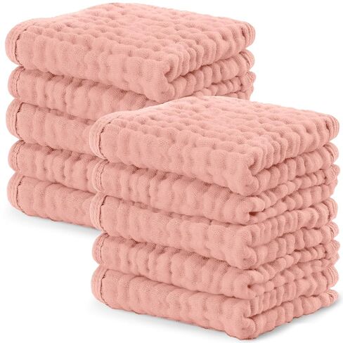 Comfy Cubs Muslin Baby Washcloths 10"x10" 6 Pk - Multicolor in Kuwait