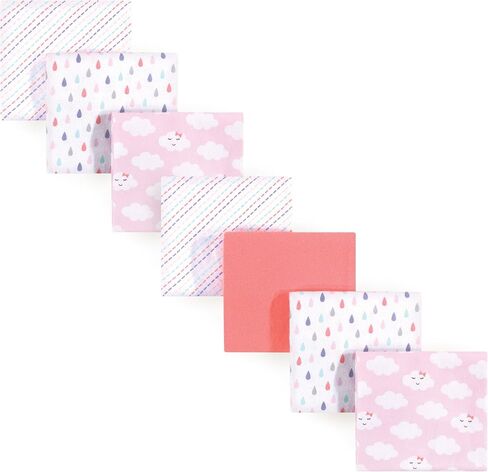 Luvable Friends Unisex Baby Cotton Flannel Receiving Blankets, Basic Elephant 7-Pack, One Size in Kuwait