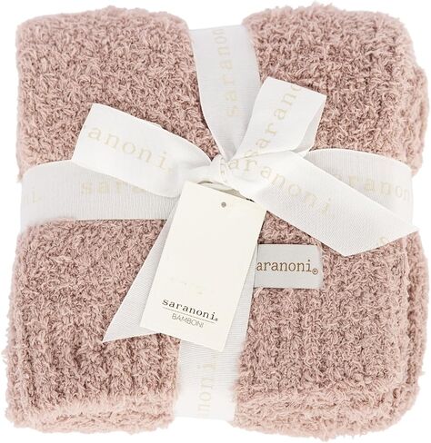 Saranoni Bamboni Baby Blanket | Luxury Plush Super Soft Blanket | Breathable Comfort Infant Baby Blankets for Boys & Girls | Pink, Mini - 15" x 20" | Luxury infant blanket featuring cloud-like softness, lightweight warmth, and a 15 x 20 inch size for ever in Saudi Arabia