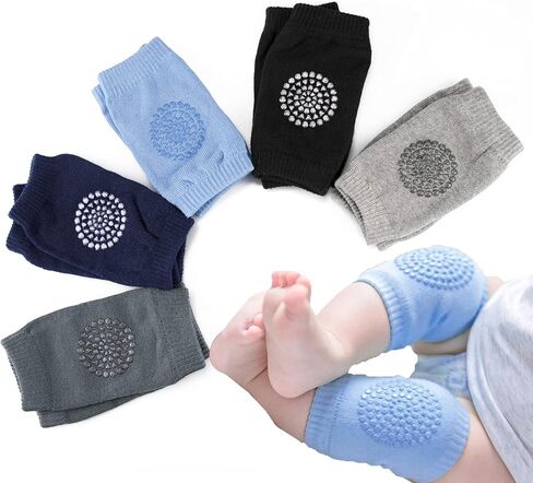 Little World Baby Knee Pads for Crawling Baby Knee Protectors | Anti Slip Unisex, Toddler Knee Pads Gift Ideal for Kids Baby in Kuwait