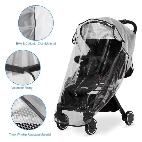 Clear Stroller Rain Cover, Universal Travel Weather Shield Breathable Baby Stroller Rain Cover for Windproof, Waterproof, Protect from Sun Dust Snow in Kuwait