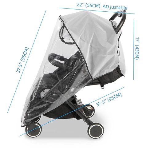 Clear Stroller Rain Cover, Universal Travel Weather Shield Breathable Baby Stroller Rain Cover for Windproof, Waterproof, Protect from Sun Dust Snow in Kuwait